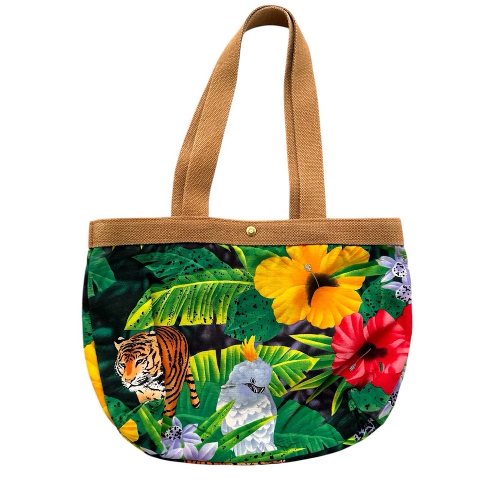 Vintage Accessories Unlimited Tropical Print Tote Canvas